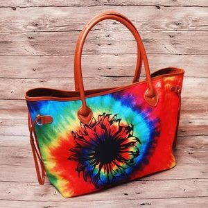 Tie dye sunflower bag